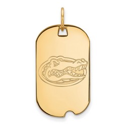 University of Florida Gators Gold Plated Silver Small Dog Tag 4.60 gr