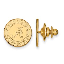 University of Alabama Crimson Tide Gold Plated Silver Lapel Pin 2.02 gr