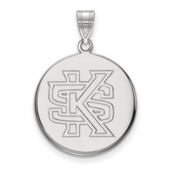 Kennesaw State Owls Large Disc Pendant in Sterling Silver 4.43 gr