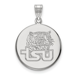 Tennessee State University Tigers Large Disc Pendant in Sterling Silver 4.21 gr