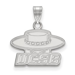 UC Santa Barbara Gauchos Small Pendant in Sterling Silver 2.22 gr