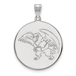 Missouri Western State University Griffons XL Disc Pendant in Sterling Silver