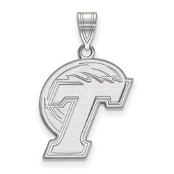 Tulane University Green Wave Large Pendant in Sterling Silver 2.19 gr