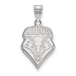 University of New Mexico Lobos Large Pendant in Sterling Silver 2.16 gr