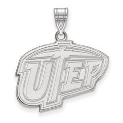 University Texas El Paso UTEP Miners Large Pendant in Sterling Silver 3.63 gr