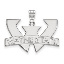 Wayne State University Warriors Large Pendant in Sterling Silver 4.40 gr