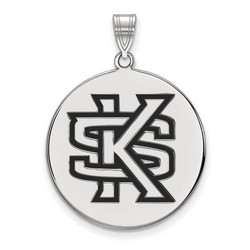 Kennesaw State Owls XL Disc Pendant in Sterling Silver 5.56 gr