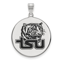 Tennessee State University Tigers XL Disc Pendant in Sterling Silver 5.45 gr