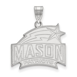 George Mason University Patriots Large Pendant in Sterling Silver 2.98 gr