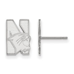 Northwestern University Wildcats Small Post Earrings in Sterling Silver 1.62 gr