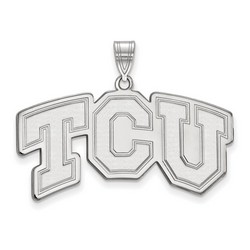Texas Christian University TCU Horned Frogs Large Sterling Silver Pendant 5.08gr