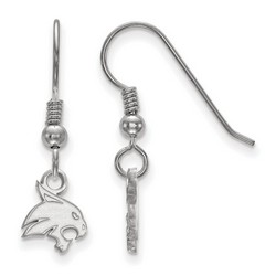 Texas State University Bobcats XS Dangle Earrings in Sterling Silver 0.99 gr
