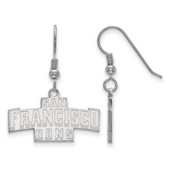 University of San Francisco Dons Small Sterling Silver Dangle Earrings 3.38 gr