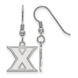 Xavier University Musketeers Small Dangle Earrings in Sterling Silver 2.00 gr