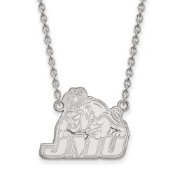 James Madison University Dukes Large Pendant Necklace in Sterling Silver 6.62 gr