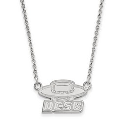 UC Santa Barbara Gauchos Small Pendant Necklace in Sterling Silver 3.80 gr