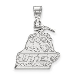University Texas El Paso UTEP Miners Large Pendant in Sterling Silver 2.39 gr