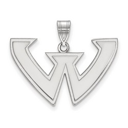 Wayne State University Warriors Large Pendant in Sterling Silver 3.26 gr