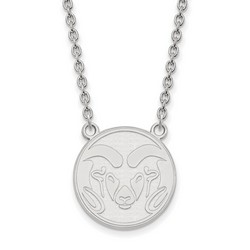 Colorado State University Rams Large Pendant Necklace in Sterling Silver 6.28 gr