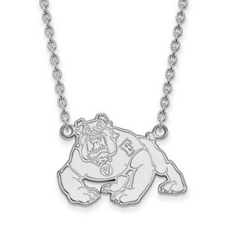 CalState Fresno Bulldogs Large Pendant Necklace in Sterling Silver 7.06 gr