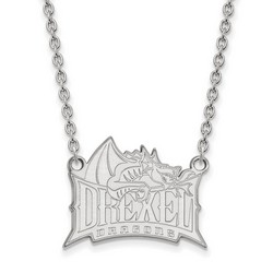 Drexel University Dragons Large Pendant Necklace in Sterling Silver 6.53 gr