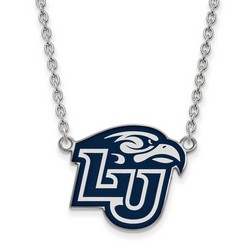 Liberty University Flames Large Pendant Necklace in Sterling Silver 6.68 gr