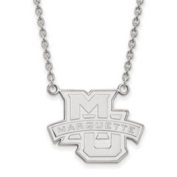 Marquette University Golden Eagles Large Sterling Silver Pendant Necklace 6.72gr