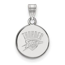 Oklahoma City Thunder Small Disc Pendant in Sterling Silver 0.90 gr