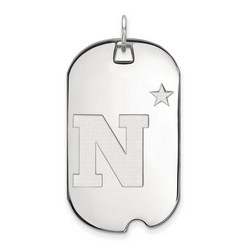 US Naval Academy Navy Midshipmen Large Dog Tag in Sterling Silver 7.61 gr