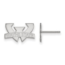 Wayne State University Warriors XS Post Earrings in Sterling Silver 1.90 gr