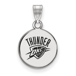 Oklahoma City Thunder Small Disc Pendant in Sterling Silver 1.49 gr