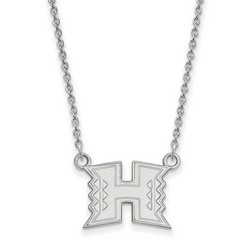 University of Hawaii Rainbow Warriors Small Sterling Silver Pendant Necklace