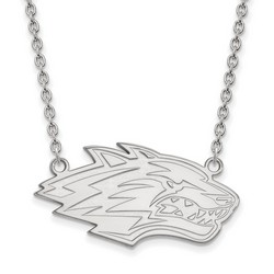 University of New Mexico Lobos Large Pendant Necklace in Sterling Silver 7.54 gr