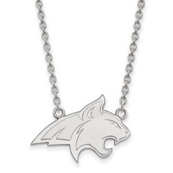 Montana State University Bobcats Large Sterling Silver Pendant Necklace 5.75 gr