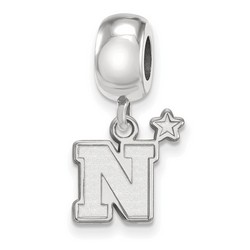 US Naval Academy Navy Midshipmen Small Dangle Bead in Sterling Silver 2.75 gr