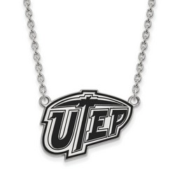 University Texas El Paso UTEP Miners Sterling Silver Pendant Necklace 6.80 gr