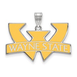 Wayne State University Warriors Large Pendant in Sterling Silver 3.60 gr