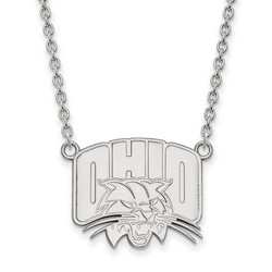 Ohio University Bobcats Large Pendant Necklace in Sterling Silver 7.11 gr