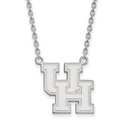 University of Houston Cougars Large Pendant Necklace in Sterling Silver 6.47 gr