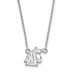 Washington State Cougars Small Pendant Necklace in Sterling Silver 2.73 gr