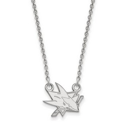 San Jose Sharks Small Pendant Necklace in Sterling Silver 2.97 gr