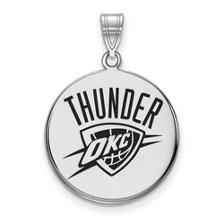 Oklahoma City Thunder Large Disc Pendant in Sterling Silver 4.31 gr