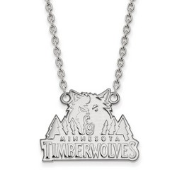 Minnesota Timberwolves LG Pendant Necklace in Sterling Silver 6.86 gr