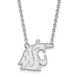 Washington State Cougars Large Pendant Necklace in Sterling Silver 5.36 gr