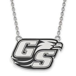 Georgia Southern University Eagles Large Sterling Silver Pendant Necklace 8.56gr