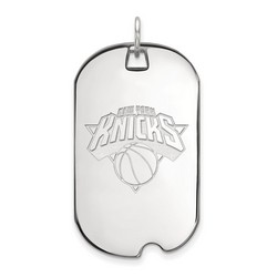 New York Knicks Large Dog Tag in Sterling Silver 7.61 gr