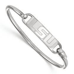 Louisiana State University LSU Tigers Bangle in Sterling Silver 13.39 gr