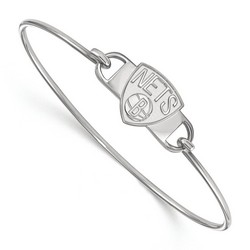Brooklyn Nets Small Center Logo Sterling Silver Wire Bangle 6.95 gr