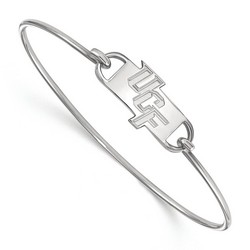 University of Central Florida Knights Center Logo Sterling Silver Wire Bangle