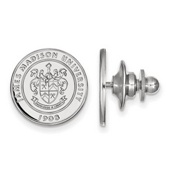 James Madison University Dukes Crest Lapel Pin in Sterling Silver 2.21 gr
